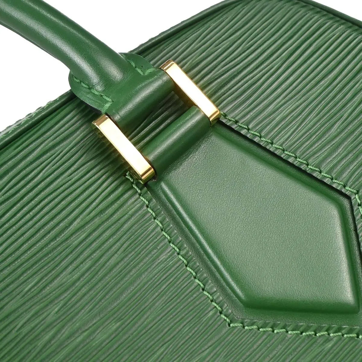 Louis Vuitton Sablons Epi Leather, Green, Leather, Handbag
