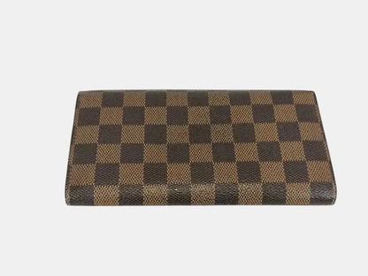 Louis Vuitton Portefeuille Sarah Damier, Brown, Canvas, Wallet