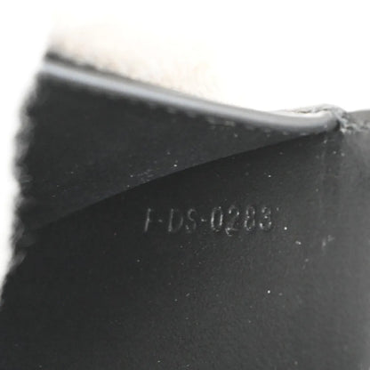 Celine Triomphe Trifold Leather, Black, Leather, Wallet