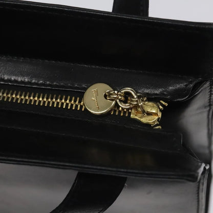 Salvatore Ferragamo Vala Leather, Black, Leather, Shoulder Bag
