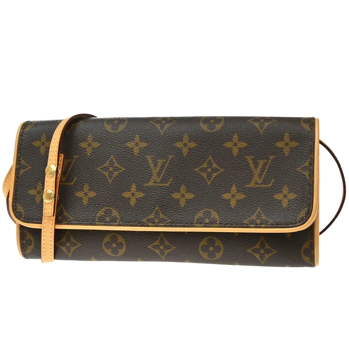 Louis Vuitton Twin Monogram, Brown, Leather, Clutch