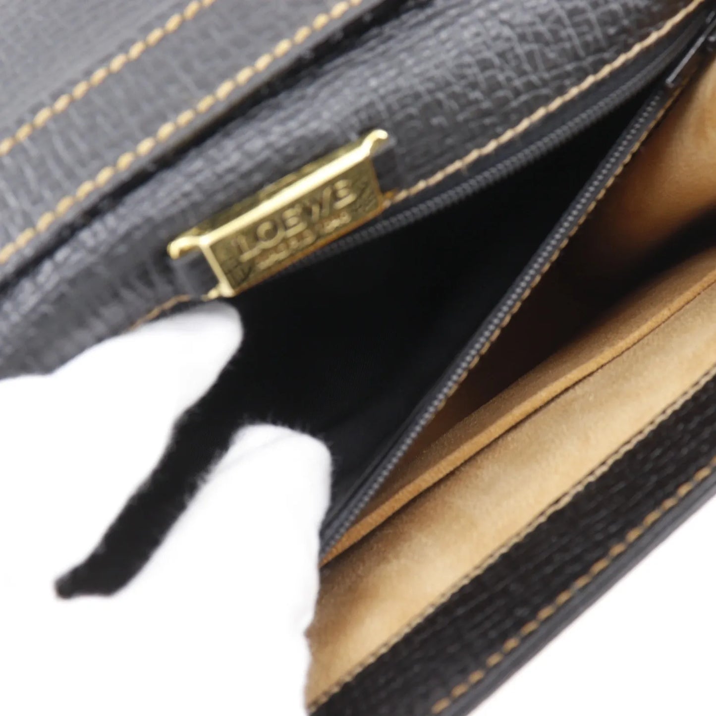 Loewe Barcelona Leather, Black, Leather, Handbag