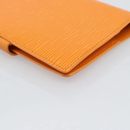 Louis Vuitton Agenda Cover Epi, Orange, Leather, Clutch