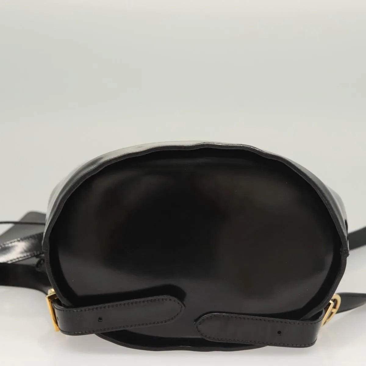 Salvatore Ferragamo Gancini Patent Leather, Black, Patent Leather, Backpack