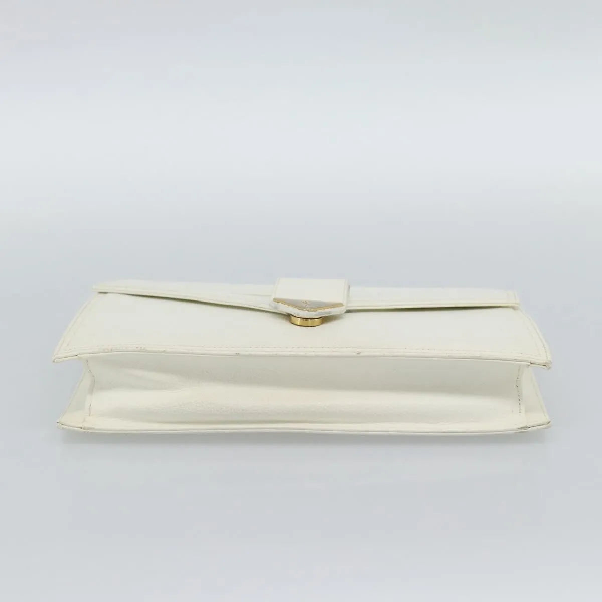 Saint Laurent Vintage Leather, White, Leather, Clutch