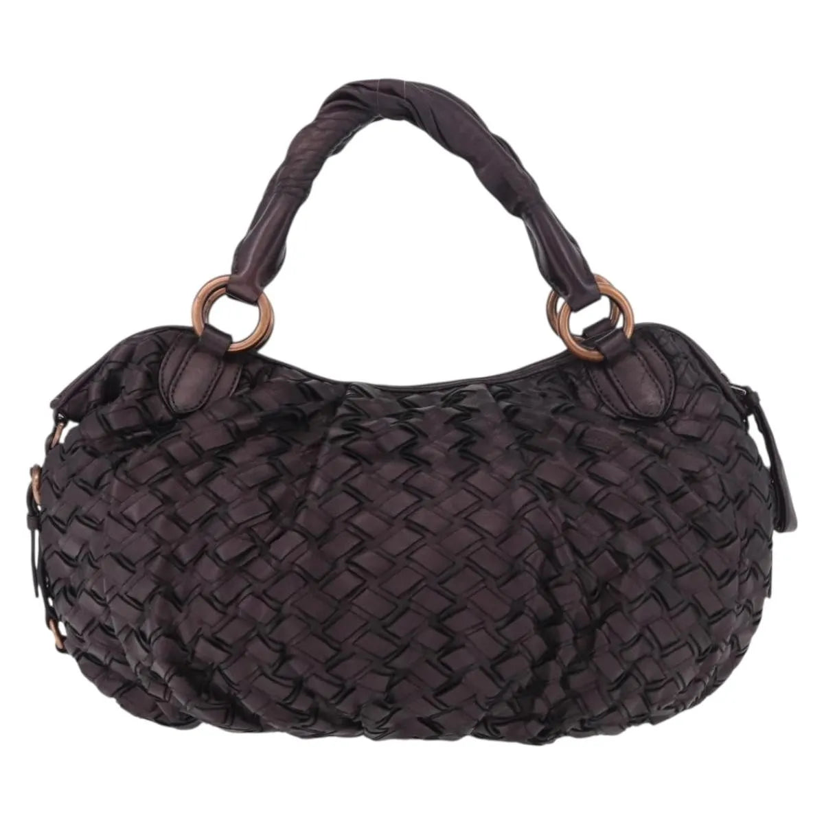 Miu Miu Hobo Woven Leather, Purple, Leather, Handbag