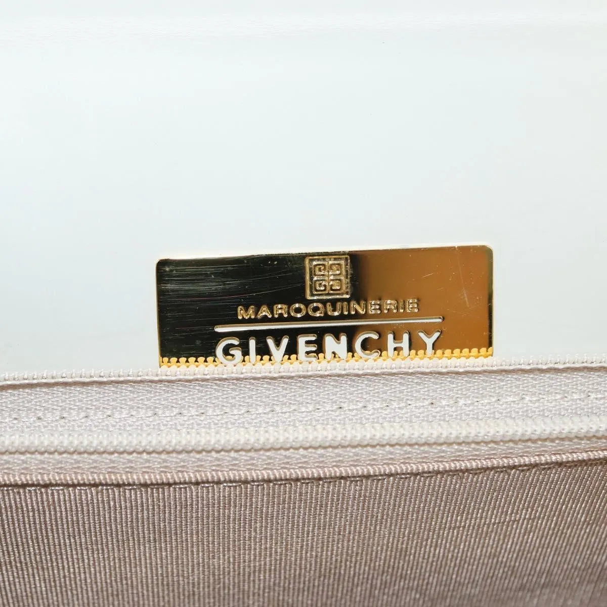 Givenchy Vintage 4G Leather, Gray, Leather, Shoulder Bag