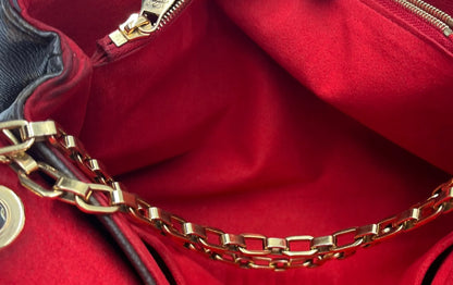 Louis Vuitton Pallas Chain Shoulder Monogram Canvas and Calfskin, Brown, Canvas, Clutch