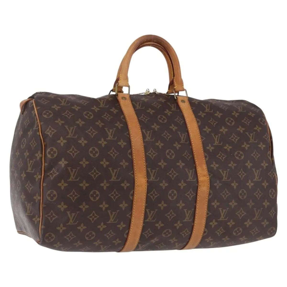 Louis Vuitton Keepall Monogram, Brown, Canvas, Travel Bag