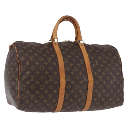 Louis Vuitton Keepall Monogram, Brown, Canvas, Travel Bag