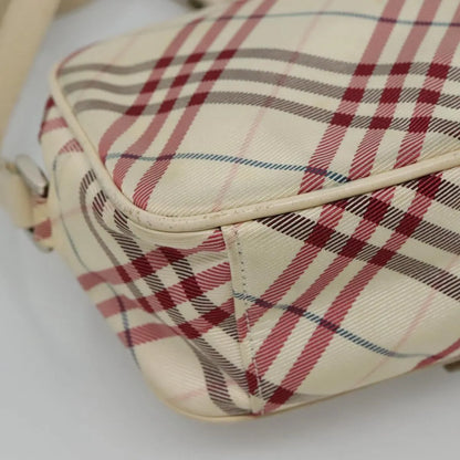 Burberry Nova Check Blue Label Nylon, White, Nylon, Shoulder Bag