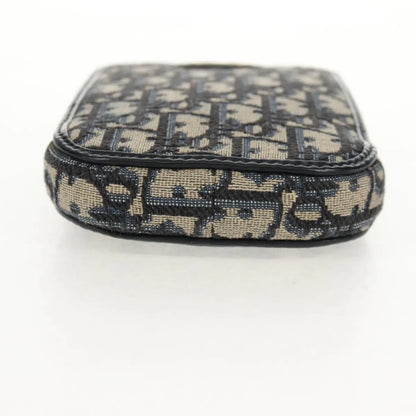 Christian Dior 30 Montaigne Phone Holder on Chain Oblique Canvas, Navy, Canvas, Clutch