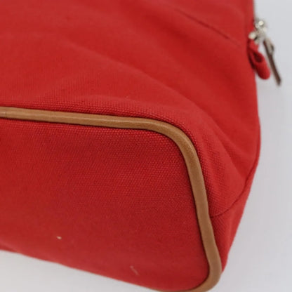 Hermes Bolide Canvas, Red, Canvas, Clutch