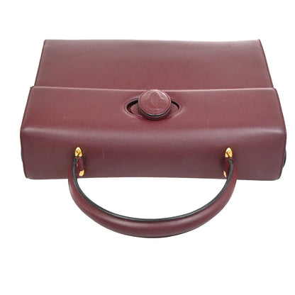 Cartier Must De Cartier Leather, Burgundy, Leather, Handbag