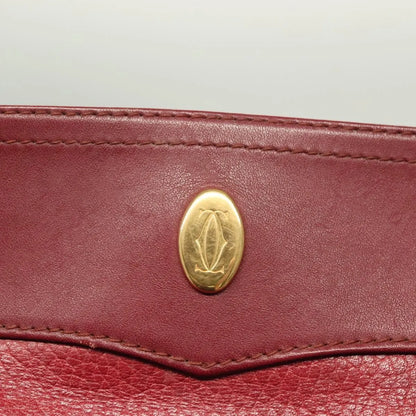 cartier Vintage must de Cartier Leather, Burgundy, Leather, Shoulder Bag