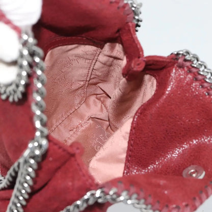 Stella McCartney Falabella Fold Over Clutch Faux Leather, Burgundy, Polyester, Crossbody Bag