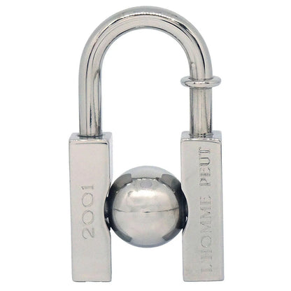Hermes LHomme Peut Embellir La Terre Cadena Lock Charm Metal, Silver, Silver Plated, Charm