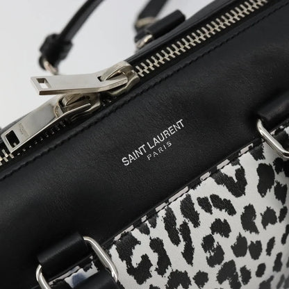 Saint Laurent Classic Baby Duffle Printed Leather, Black, Leather, Handbag