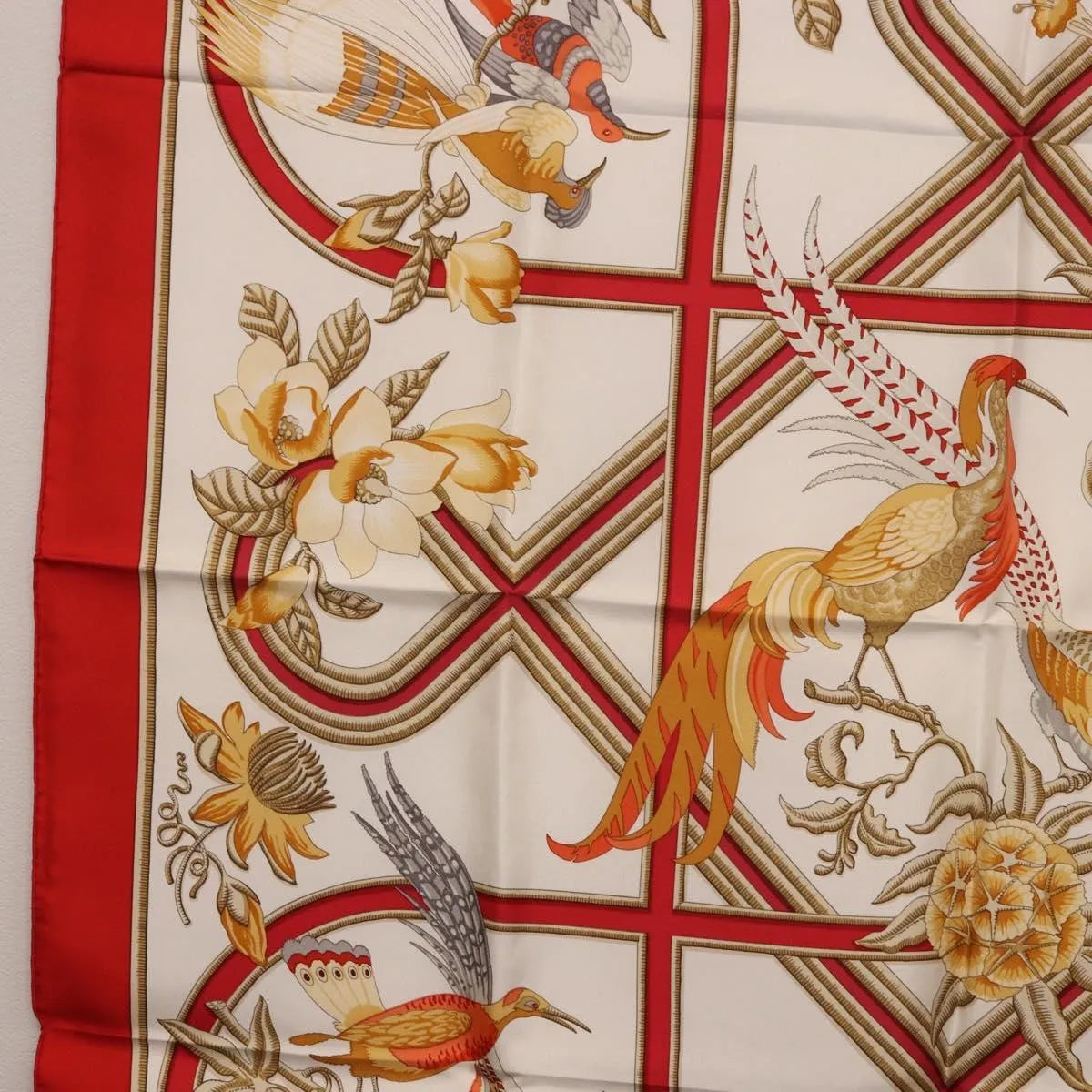 Hermes Carré 90 Silk multicolor, Red, Silk, Scarf