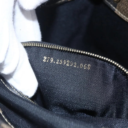 Fendi Vintage Pequin Logo Coated Canvas, Brown, Canvas, Backpack