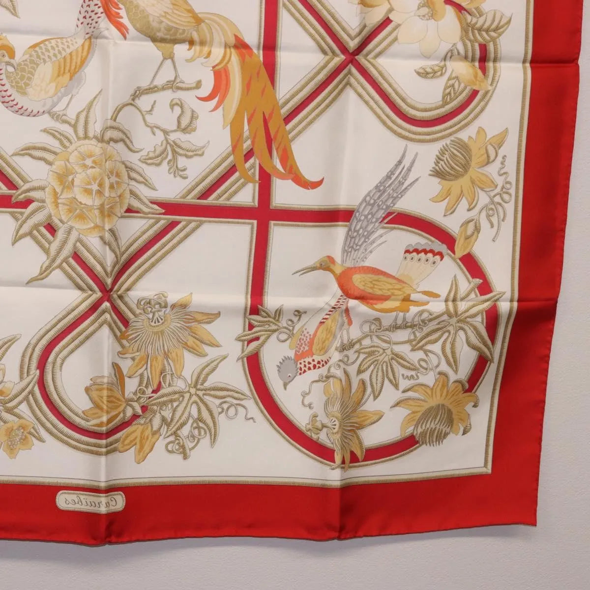 Hermes Carré 90 Silk multicolor, Red, Silk, Scarf