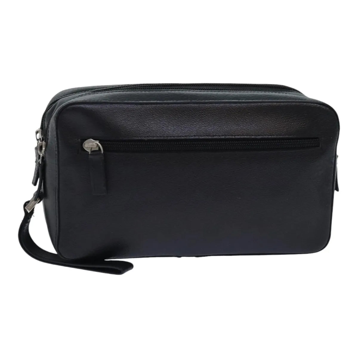 Versace Vintage Clutch Leather, Black, Leather, Clutch