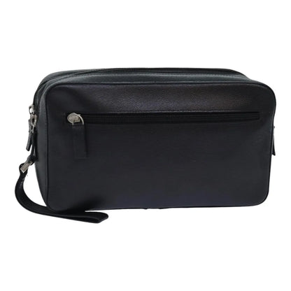 Versace Vintage Clutch Leather, Black, Leather, Clutch