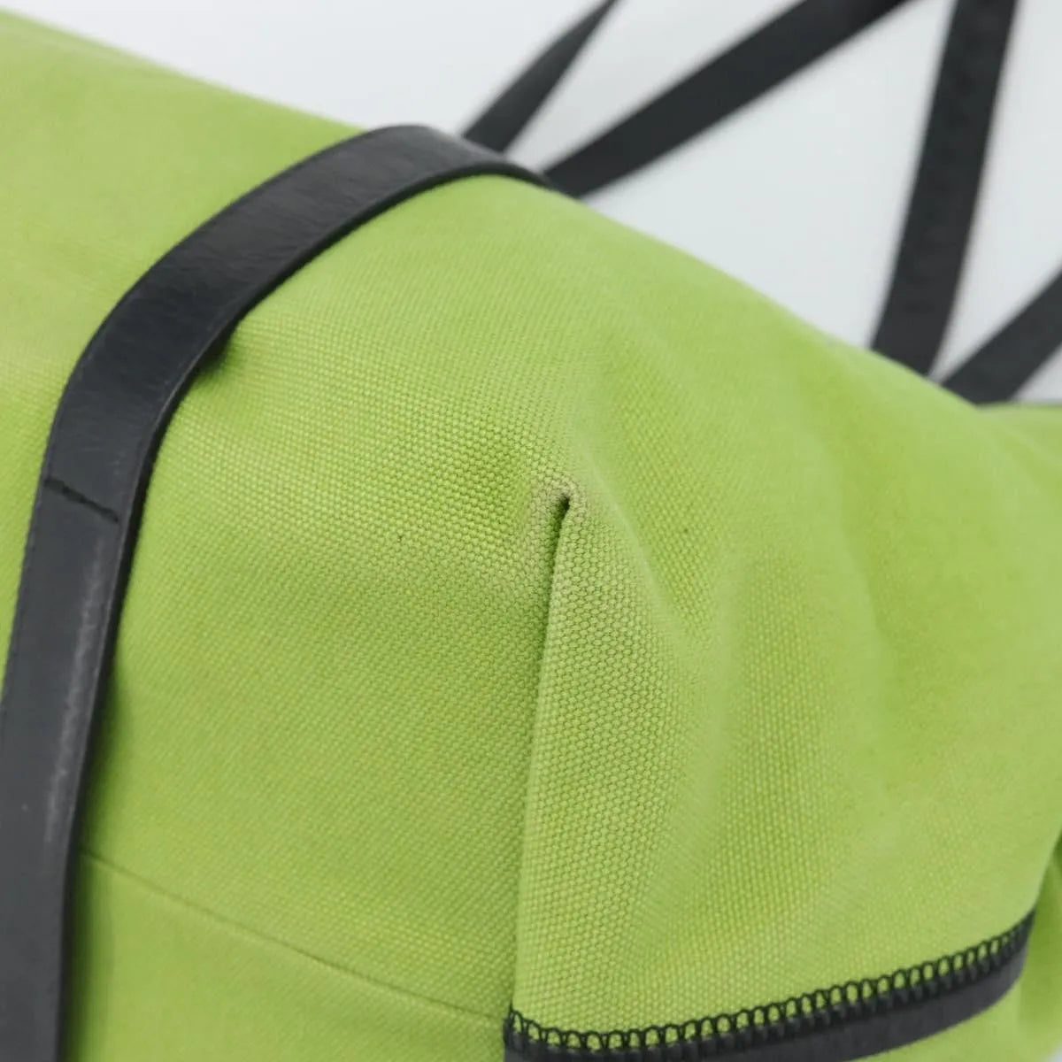 Bottega Veneta Vintage Canvas, Green, Canvas, Tote Bag