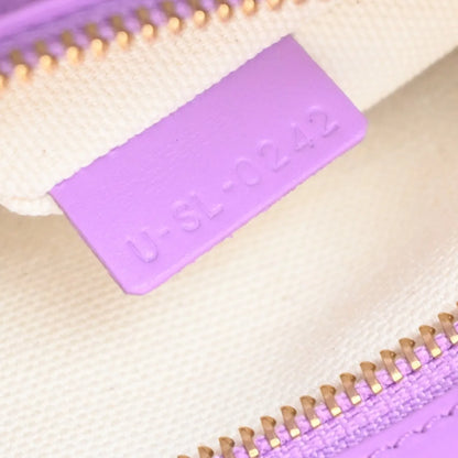 Celine Vertical Cabas Tote Canvas with Leather, Purple, Canvas, Tote Bag