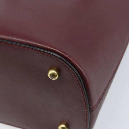 cartier Vintage must de Cartier Leather, Burgundy, Leather, Handbag