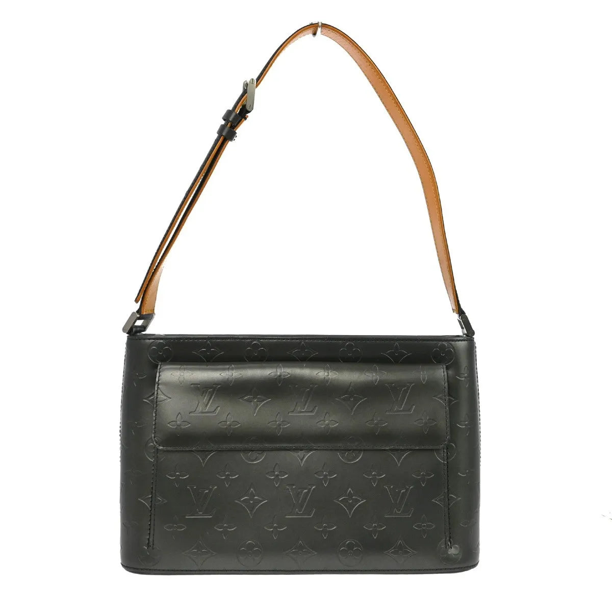 Louis Vuitton Mat Allston Monogram Vernis, Black, Leather, Shoulder Bag