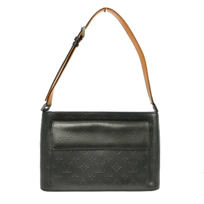 Louis Vuitton Mat Allston Monogram Vernis, Black, Leather, Shoulder Bag