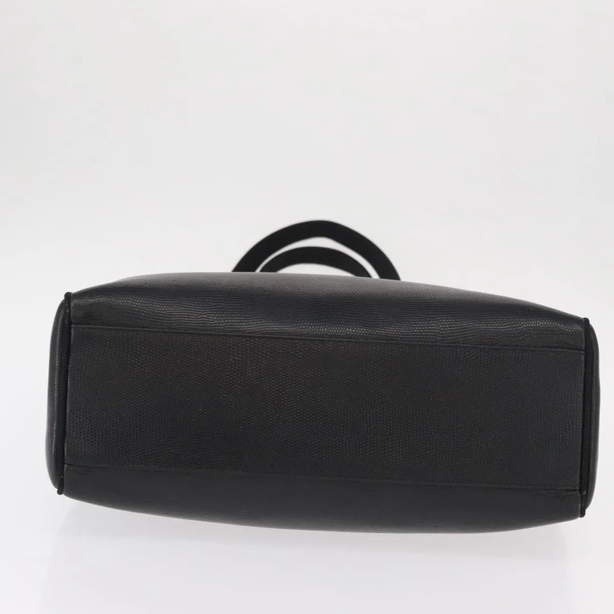 Salvatore Ferragamo Vintage Vara Bow Tote Lizard Embossed Leather, Black, Leather, Tote Bag