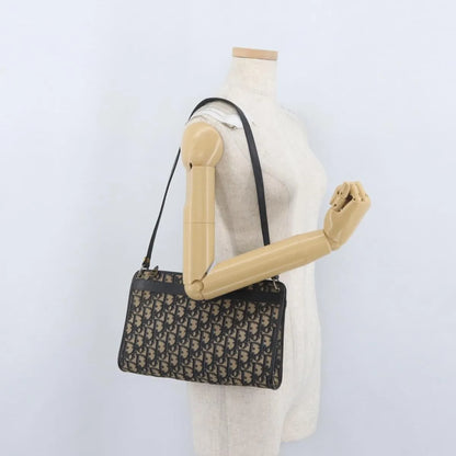 Christian Dior Vintage Trotter Canvas, Navy, Canvas, Shoulder Bag
