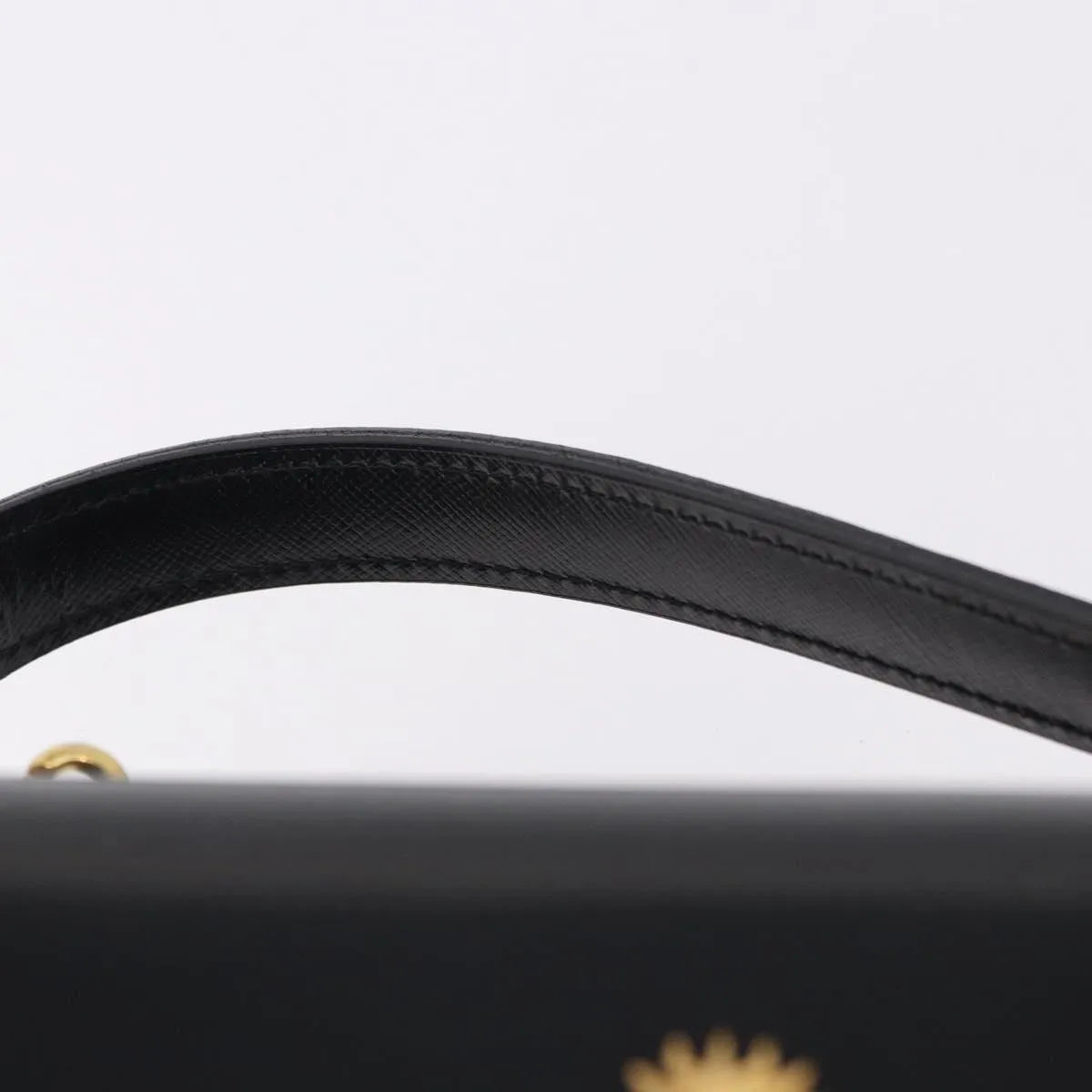 Versace Vintage Leather, Black, Leather, Handbag
