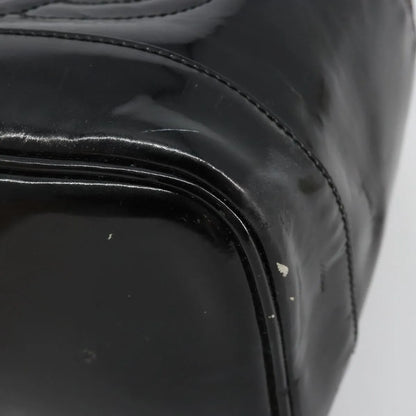 Chanel Vintage Timeless Cosmetic Case Patent, Black, Patent Leather, Handbag
