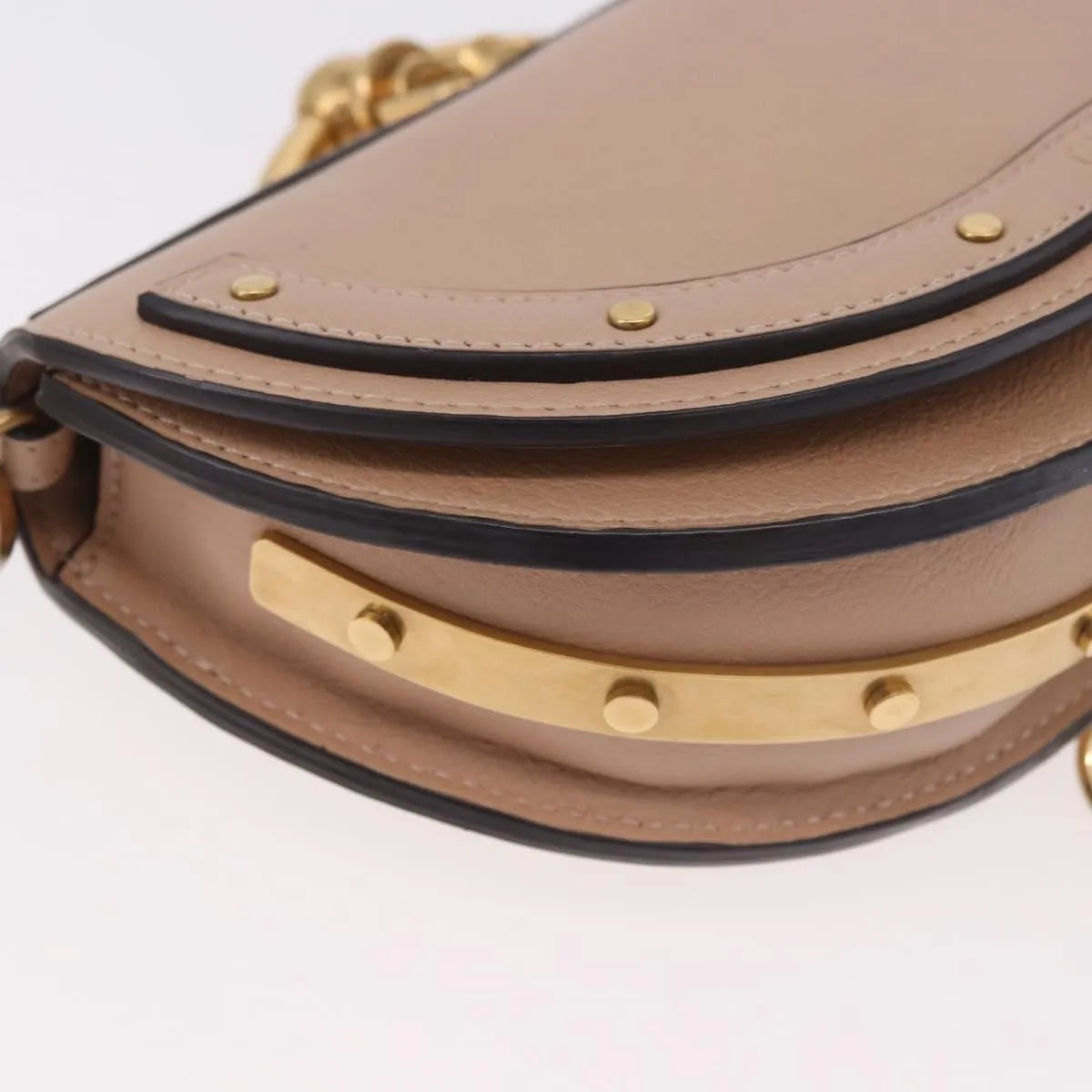 Chloe Nile Minaudière Leather, Pink, Leather, Handbag