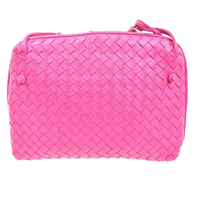 Bottega Veneta Nodini Intrecciato Nappa, Pink, Leather, Shoulder Bag