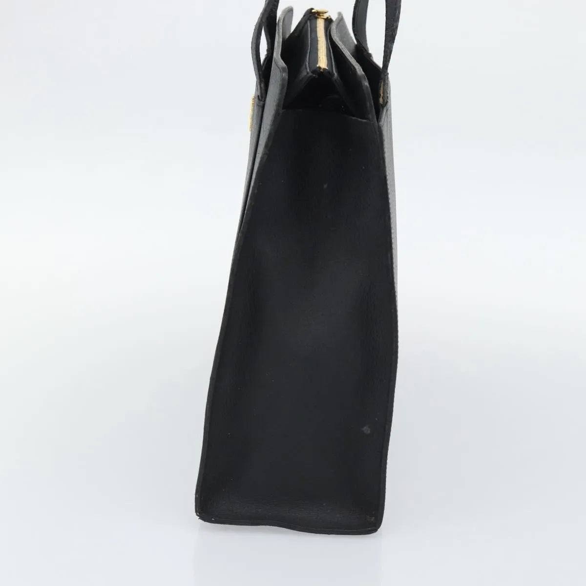 Saint Laurent Vintage Leather, Black, Leather, Tote Bag