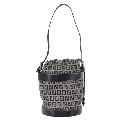Fendi Zucchino Canvas, Navy, Canvas, Handbag