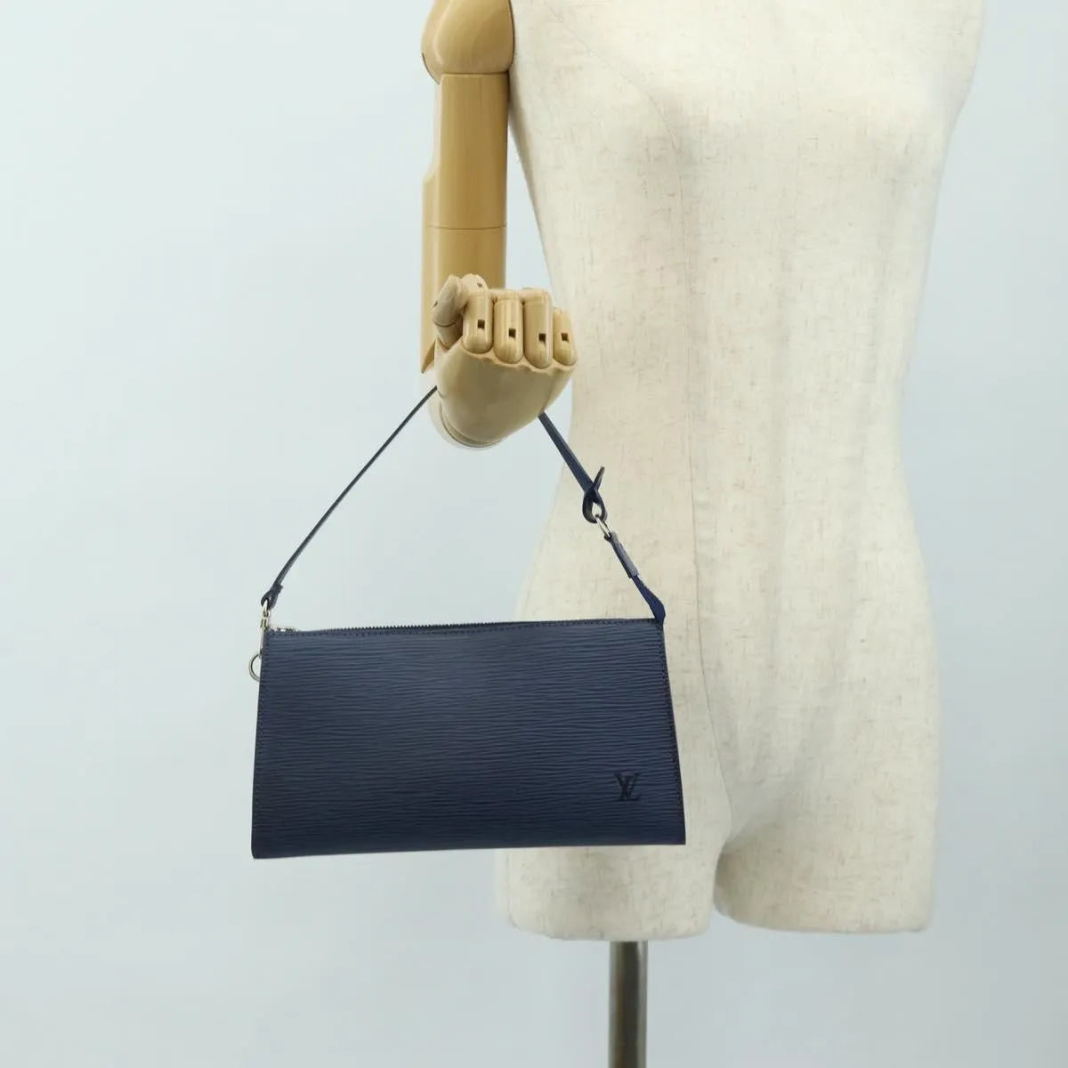 Louis Vuitton Pochette Accessoires NM Epi Leather, Blue, Leather, Clutch