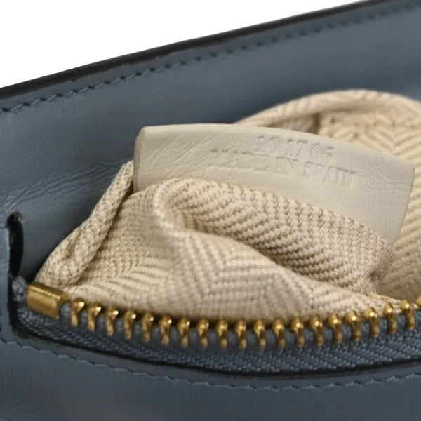 Loewe T Messenger Leather, Blue, Leather, Shoulder Bag