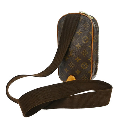 Louis Vuitton Pochette Gange Monogram Canvas, Brown, Canvas, Clutch