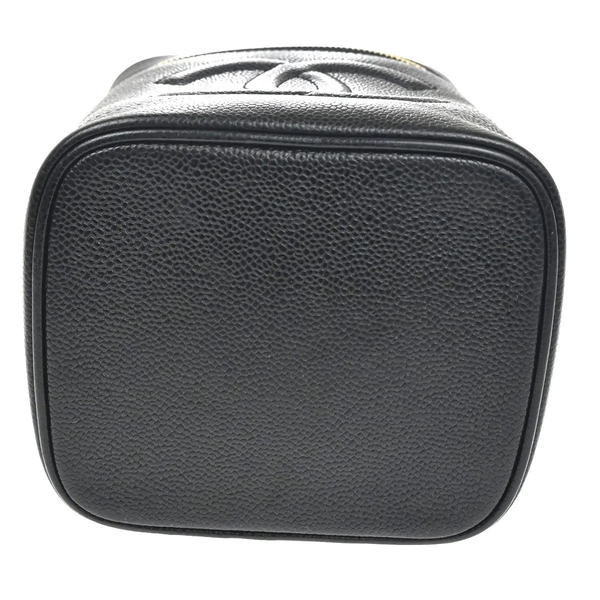 Chanel Vintage Timeless Cosmetic Case Caviar, Black, Leather, Handbag