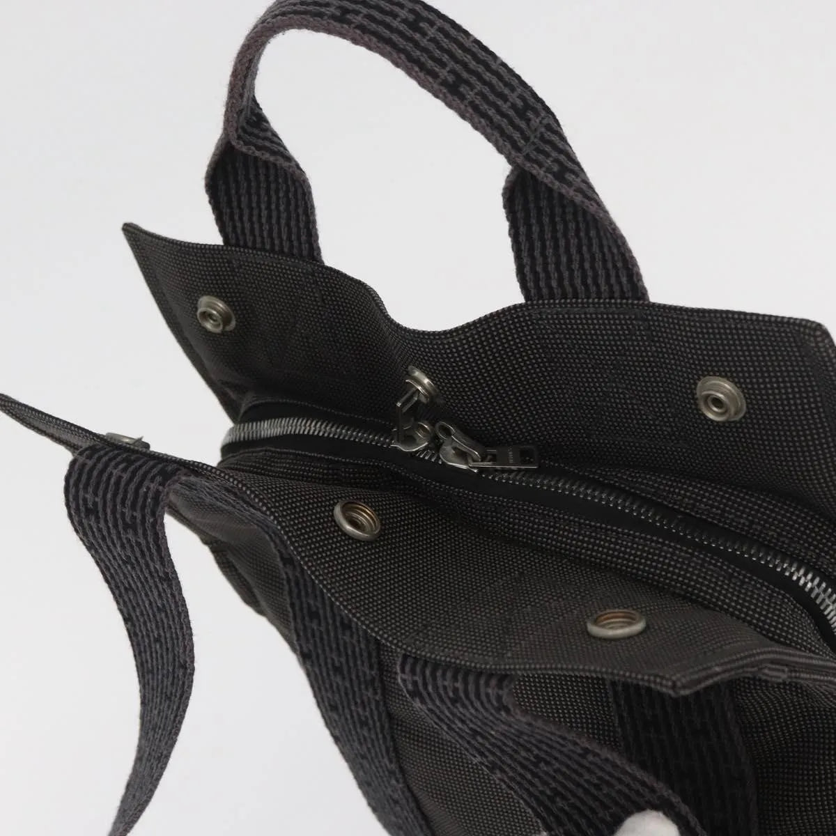 Hermes Herline Canvas, Gray, Canvas, Backpack