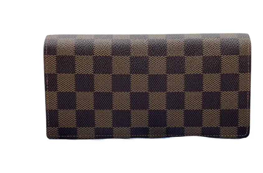 Louis Vuitton Bifold Damier, Brown, Canvas, Wallet