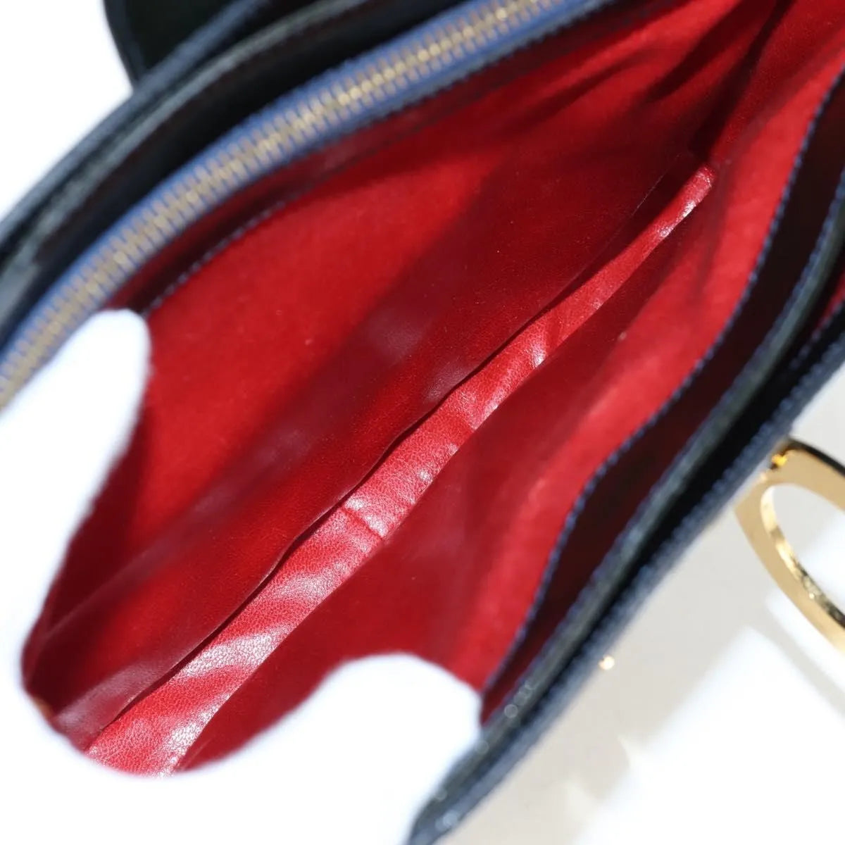 Celine Vintage logo ring shoulder bag Patent Leather, Green, Patent Leather, Shoulder Bag