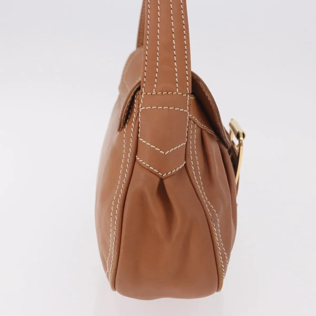 Celine Biker Boogie Satchel Leather, Brown, Leather, Shoulder Bag