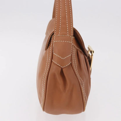 Celine Biker Boogie Satchel Leather, Brown, Leather, Shoulder Bag