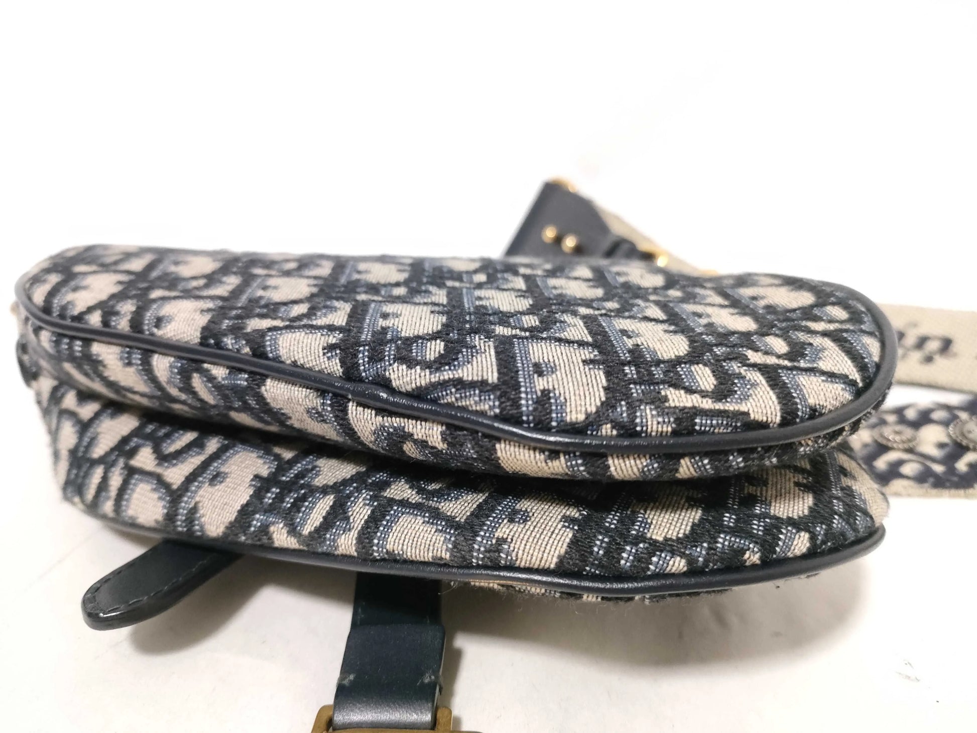 Christian Dior Dior Saddle Boxy Bag Plum Dior Oblique, Gray, Leather, Handbag